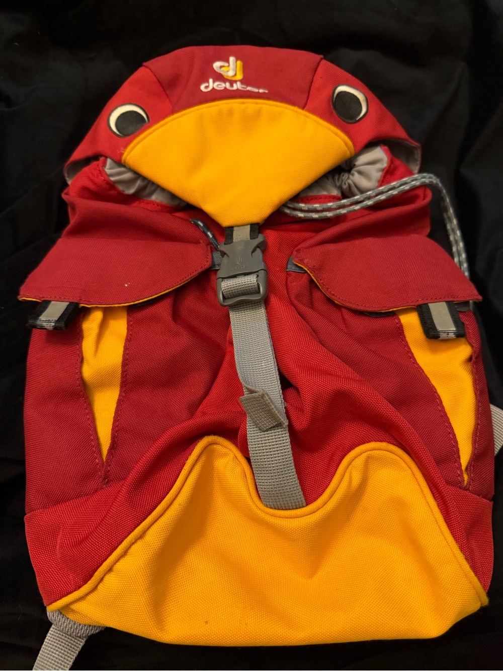 Deuter Kids' Red & Yellow Backpack - Playful Animal Design